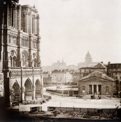 Notre Dame de Paris ja aukio, 1800-luvun loppu tekijältä Unknown photographer