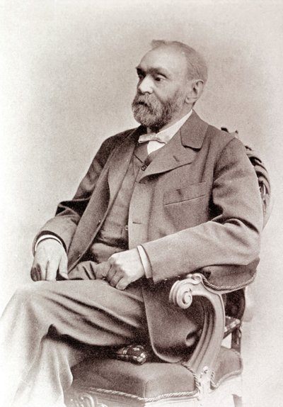 Alfred Nobelin muotokuva. Valokuvaus. 1800-luvulla. tekijältä Unknown photographer