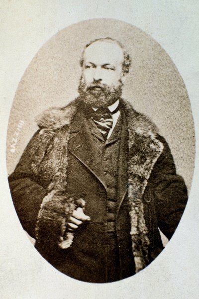 Antonio Bazzinin muotokuva, italialainen säveltäjä ja viulisti (m/v kuva tekijältä Unknown photographer