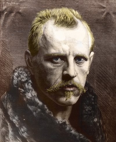 Fridtjof Nansenin (1861-1930) muotokuva (kaiverrus). tekijältä Unknown photographer