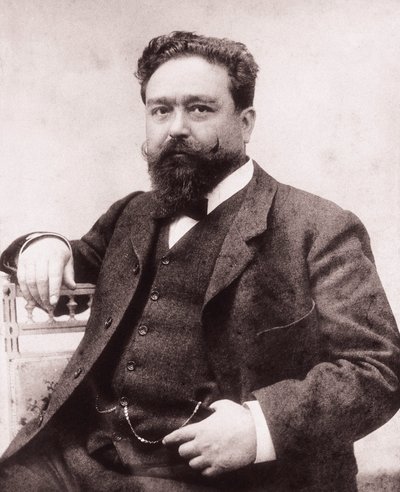 Isaac Albeniz (1860-1909), espanjalainen pianisti ja säveltäjä, muotokuva. Valokuvaus, 1886. Säätiö Albeniz, Madrid. tekijältä Unknown photographer