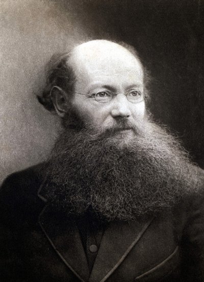 Prinssi Pietari (Pjotr) Aleksejevitš Kropotkin (1842-1921), Venäjän vallankumouksellisen ja anarkisin muotokuva. tekijältä Unknown photographer