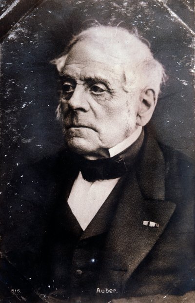Muotokuva englantilaisesta säveltäjästä Daniel Francois Esprit Auberista (1782-1871) Valokuva. 1800-luvulla. Milano, konservatorion biblioteca tekijältä Unknown photographer