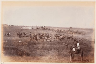 Sapparit ja kaivostyöntekijät rakentamassa suojahautoja Delhin harjoitusleirin aikana, noin 1885 tekijältä Unknown