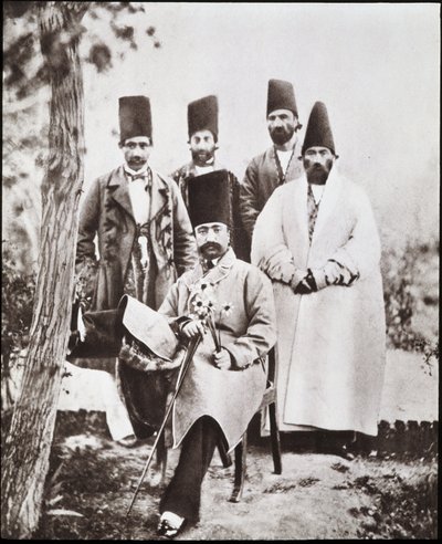 Persian shaahi Nasser-ed-Din ja hänen kamarikuntansa tekijältä Unknown photographer