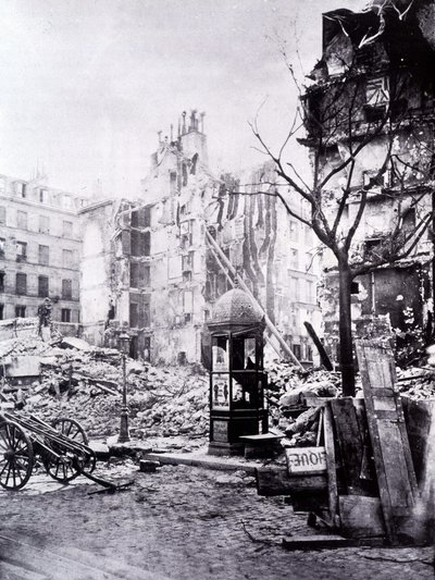 Pariisin suuret teokset: Rue Royalin ja Rue du Fbg St Antoinen kulma tekijältä Unknown photographer