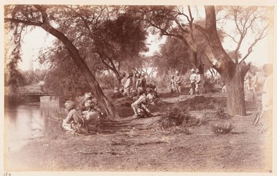 Alipurin kanavasillan takavarikointi Guides Cavalryn toimesta, Delhi Camp of Exercise, 1885 tekijältä Unknown