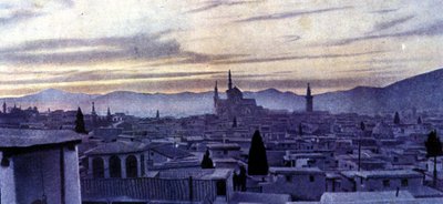 Näkymä Damaskuksesta (Syyria). Autochrome tekijältä Unknown photographer