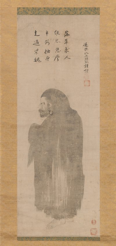 Bodhidharma, 1500-luvun loppu - 1600-luvun alku. tekijältä Unkoku Tōgan