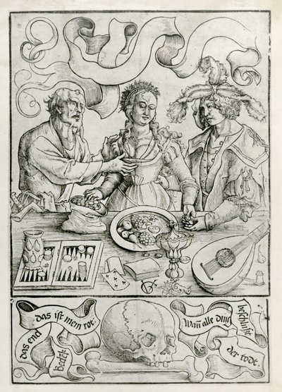 Palkkasoturirakkaus, noin 1511 (puupiirros) tekijältä Urs (1485 1528) Graf