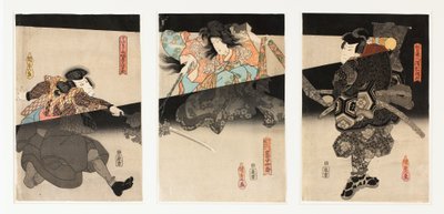 Cherry Spirit Triptyykki tekijältä Utagawa (1786-1865) Kunisada