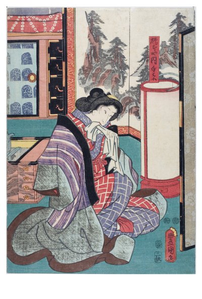 Shiraito Hashimotoyasta... tekijältä Utagawa (1786-1865) Kunisada