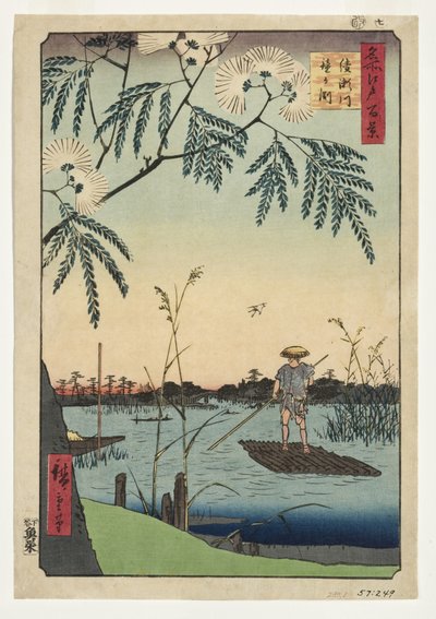 Ayase River and Kanegafuchi, 1857 (woodblock) tekijältä Utagawa Hiroshige