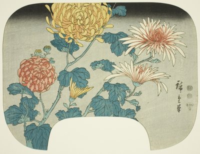 Krysanteemit tekijältä Utagawa Hiroshige