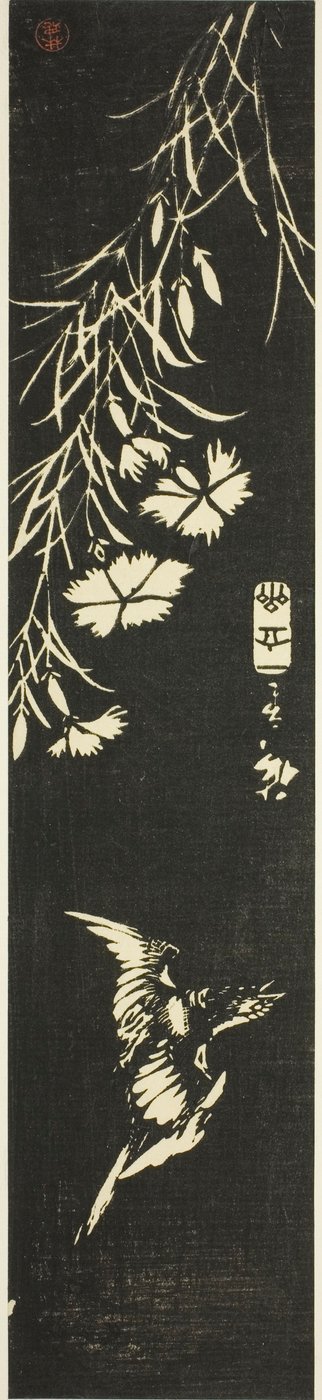 Käki ja pinkit tekijältä Utagawa Hiroshige