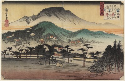 Miideran temppelin iltakellot, n. 1834. tekijältä Utagawa Hiroshige