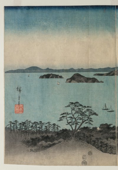 Täysikuu Kanazawassa, Musashi tekijältä Utagawa Hiroshige