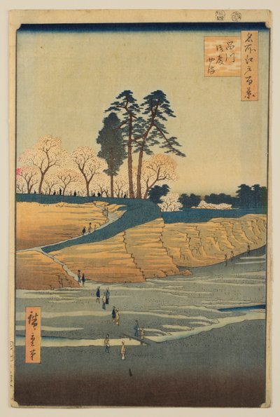 Gotenyama Shinagawassa sarjasta "Sata kuuluisaa Edo-näkymää" tekijältä Utagawa Hiroshige