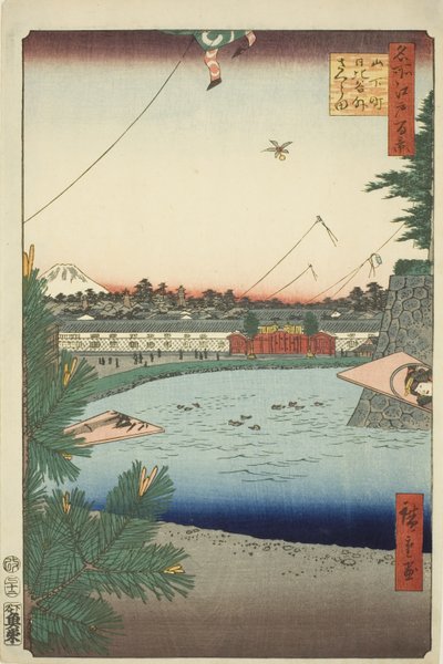 Hibiya plan d ulkopuolella - Sakurada Yamashitasta - työ (Yamashita - työ Hibiya ulkopuolella - Sakurada), sarjasta `` Ridge d re d fa net n näkymä Edoon (Sata kuuluisaa näkymää Edoon)