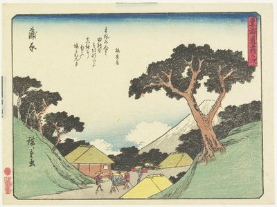 Kanbara, 1837-1844 tekijältä Utagawa Hiroshige