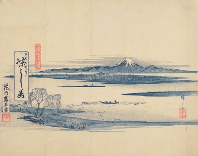 Maisemanäkymä Fujista (puukiviprintti) tekijältä Utagawa Hiroshige