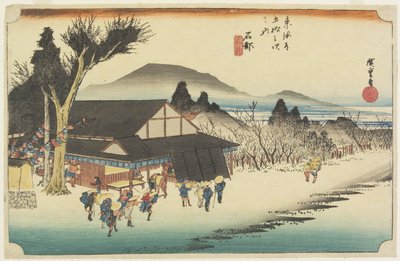 Megawa Vige, Ishibe, c. 1833 tekijältä Utagawa Hiroshige