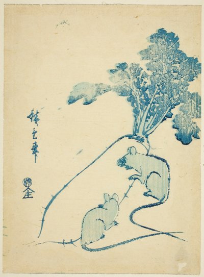 Hiiret ja retiisi tekijältä Utagawa Hiroshige