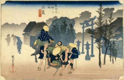Mishiman asema 11 tekijältä Utagawa Hiroshige