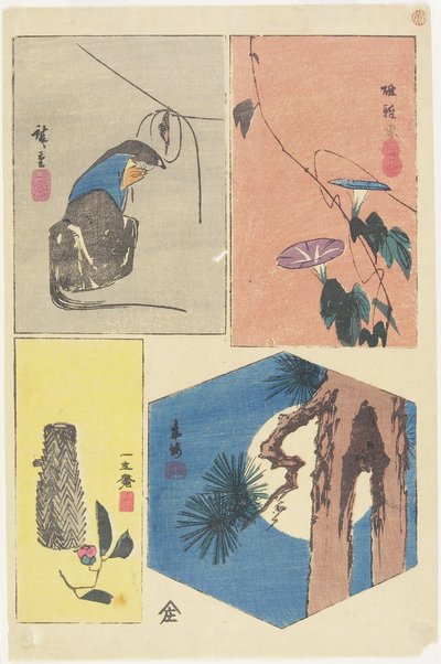 Sekapainos Edon kuuluisista näkymistä, c. 1857 tekijältä Utagawa Hiroshige