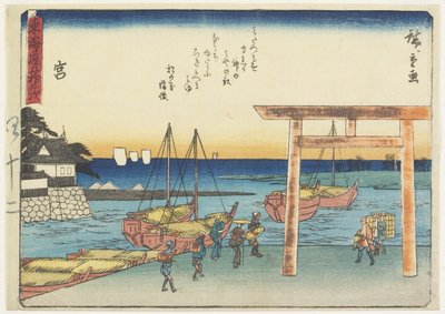 Miya, 1837-1844 tekijältä Utagawa Hiroshige