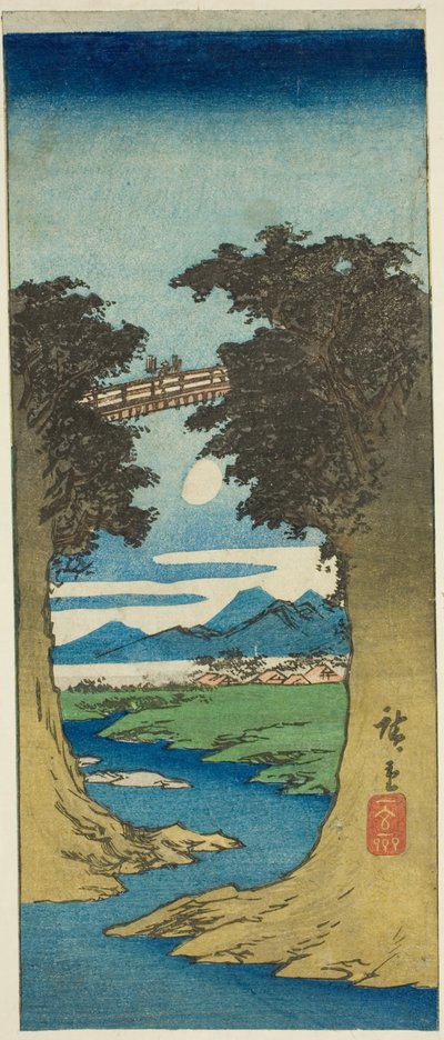 Apinan silta tekijältä Utagawa Hiroshige