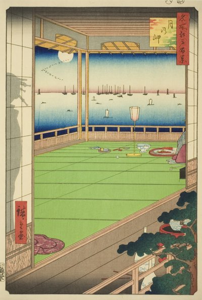 Kuun katselupaikka (Kuuniemi), te sarjan harjuilta tekijältä Utagawa Hiroshige