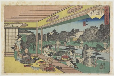 Musashi ja Ushijima, n. 1835-1842 tekijältä Utagawa Hiroshige