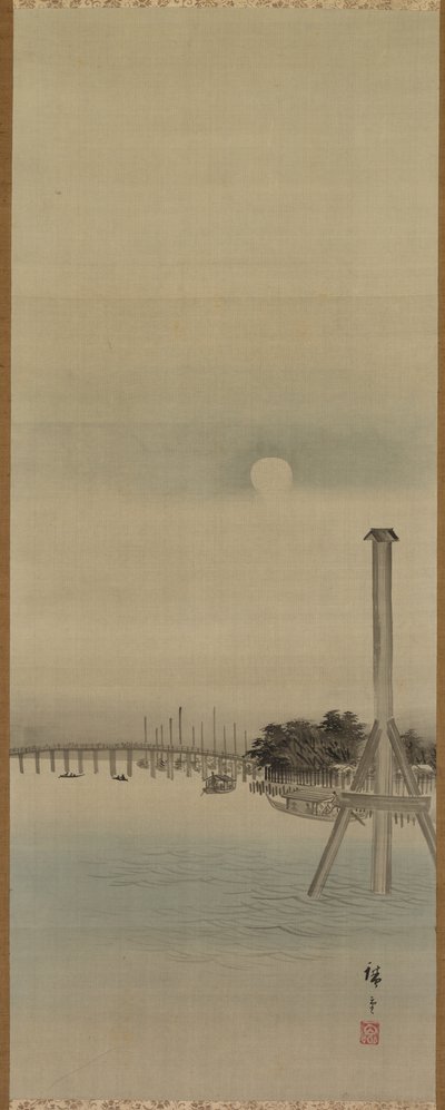 Yökuva Sumida-joelta tekijältä Utagawa Hiroshige