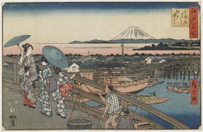 Nihonbashin silta ja Edon silta, marraskuu 1853 tekijältä Utagawa Hiroshige