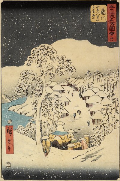 /. 38 Nakayama Vige -jäsen Fujikawa, Ki ly 1855 tekijältä Utagawa Hiroshige