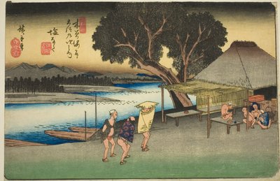 /. 24: Shionata, te-sarjasta "shi x ty ne s ta on s of te kisokaid (kisokaido roku jukyu tsugi no uchi)" tekijältä Utagawa Hiroshige