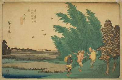 /. 56: Mieji, sarjasta "Shi xty-nine S taion of te kisokaido" tekijältä Utagawa Hiroshige
