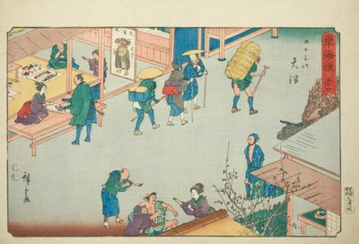 Otsu - Ei. 54, sarjasta "Fifty-three Stations of the Tokaido (Tokaido gojusan tsugi)", joka tunnetaan myös nimellä Reisho Tokaido tekijältä Utagawa Hiroshige