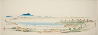 Gyotokun suolaranta (Gyotoku shiohama no zu), nimettömästä sarjasta kuuluisia näkymiä Edon esikaupunkialueille tekijältä Utagawa Hiroshige