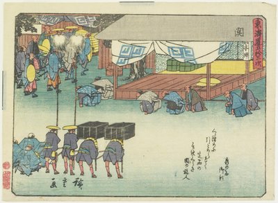 Seki, 1837-1844 tekijältä Utagawa Hiroshige