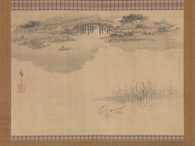 Imadon silta Matsuchi-vuoren juurella tekijältä Utagawa Hiroshige