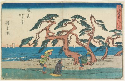 Hamamatsun mäntykenttä tekijältä Utagawa Hiroshige