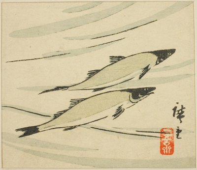 Taimen, osa harimaze-arkista tekijältä Utagawa Hiroshige