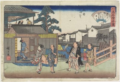 Umegawa Yanagibashi Inryossa _ Very, n. 1835-1842 tekijältä Utagawa Hiroshige