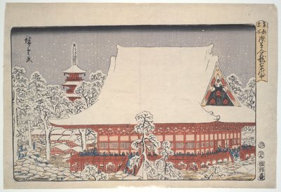 Vuoden lopun messut Kinryuzan Asakusassa: itäisen pääkaupungin kuuluisia paikkoja tekijältä Utagawa Hiroshige