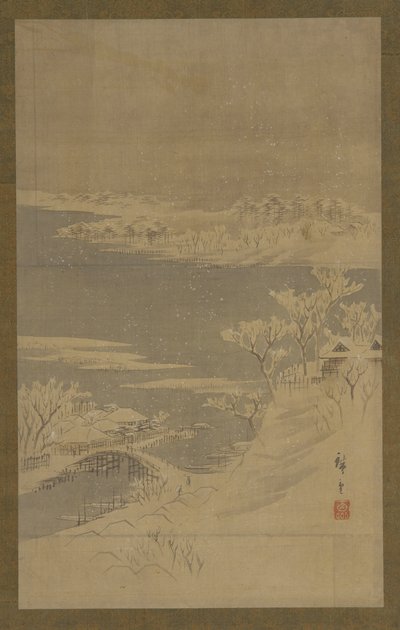 Talvimaisema, 1800-luvun puoliväli. tekijältä Utagawa Hiroshige II