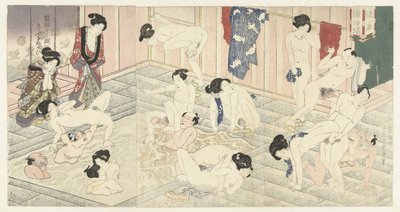 Kylpylä Hakonessa tekijältä Utagawa Kunisada (I)