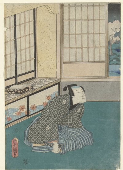 Kolmas kuukausi yayoic Modernit Genjin tarinat kahdentoista kuukauden aikana (sarjan nimi) Imayo Genji junikagetsu no uchi tekijältä Utagawa Kunisada (I)