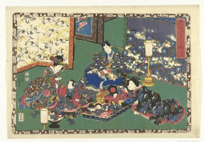 Luku 23 True Images of the Splendid Prince (sarjan nimi) Sono sugata Hikaru no utsushi-e (sarjan nimi esineessä) tekijältä Utagawa Kunisada (I)